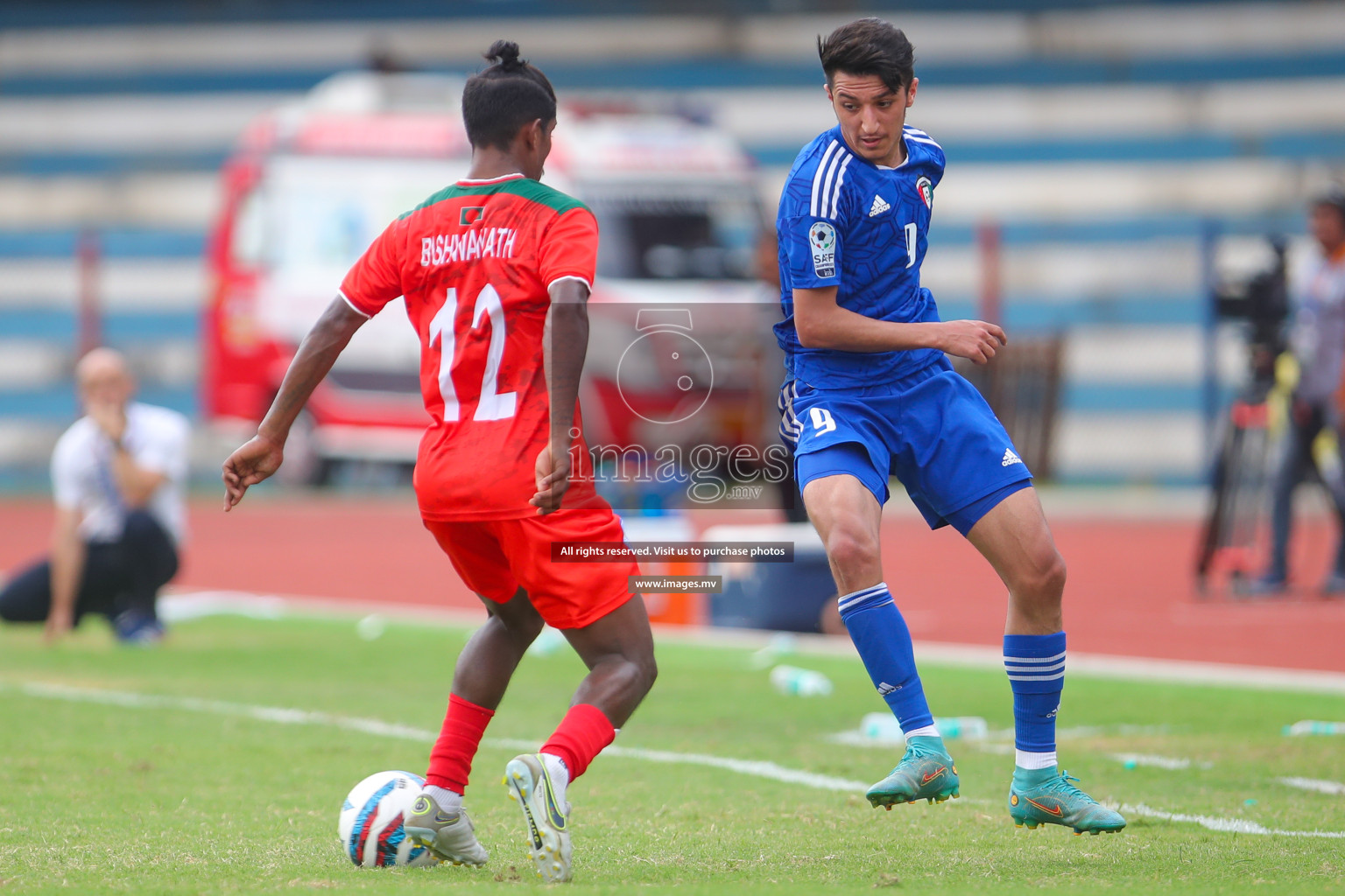 Kuwait vs Bangladesh in the Semi-final of SAFF Championship 2023 held in Sree Kanteerava Stadium, Bengaluru, India, on Saturday, 1st July 2023. Photos: Nausham Waheed, Hassan Simah / images.mv