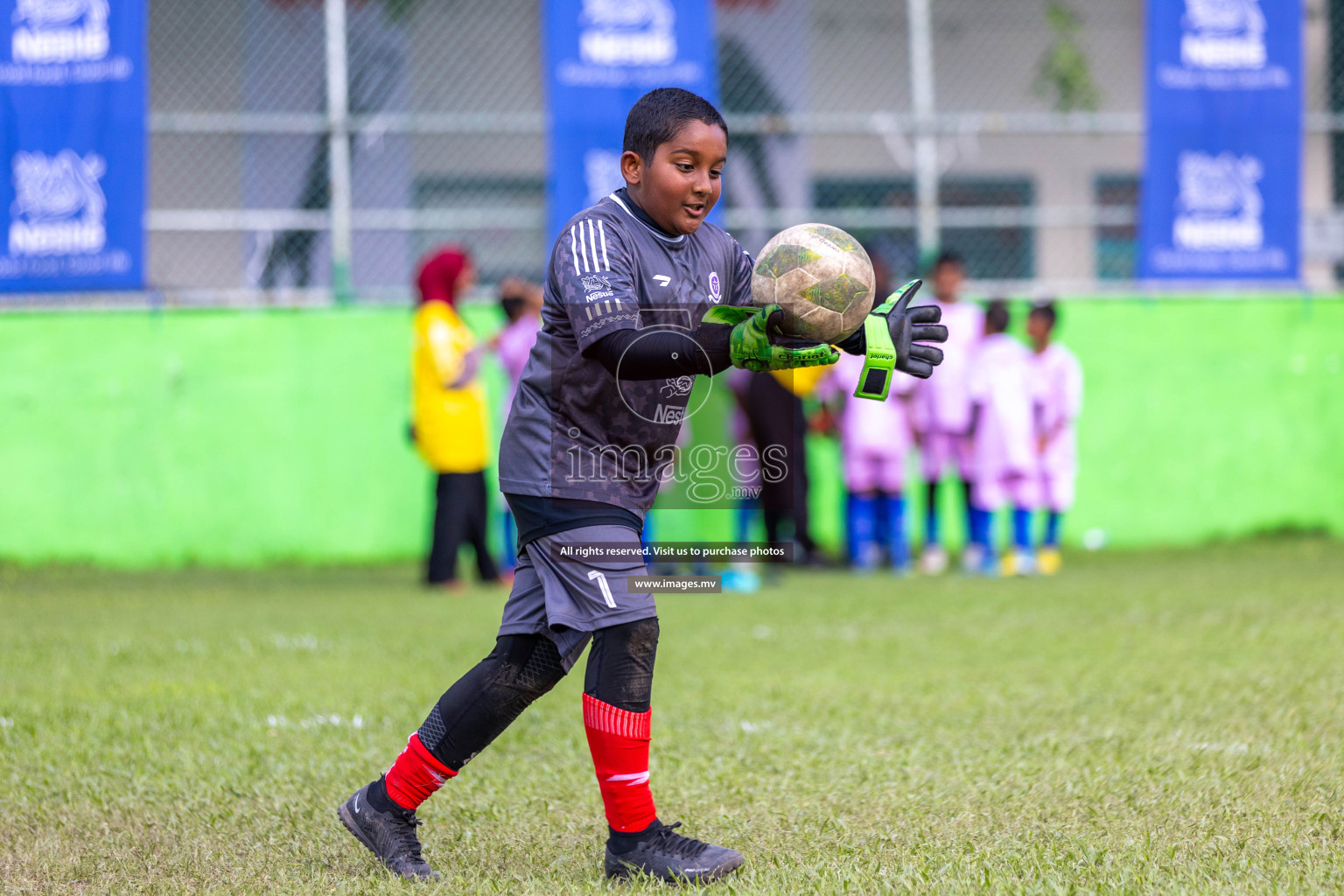 Day 2 of Nestle kids football fiesta, held in Henveyru Football Stadium, Male', Maldives on Thursday, 12th October 2023 Photos: Ismail Thoriq / Images.mv