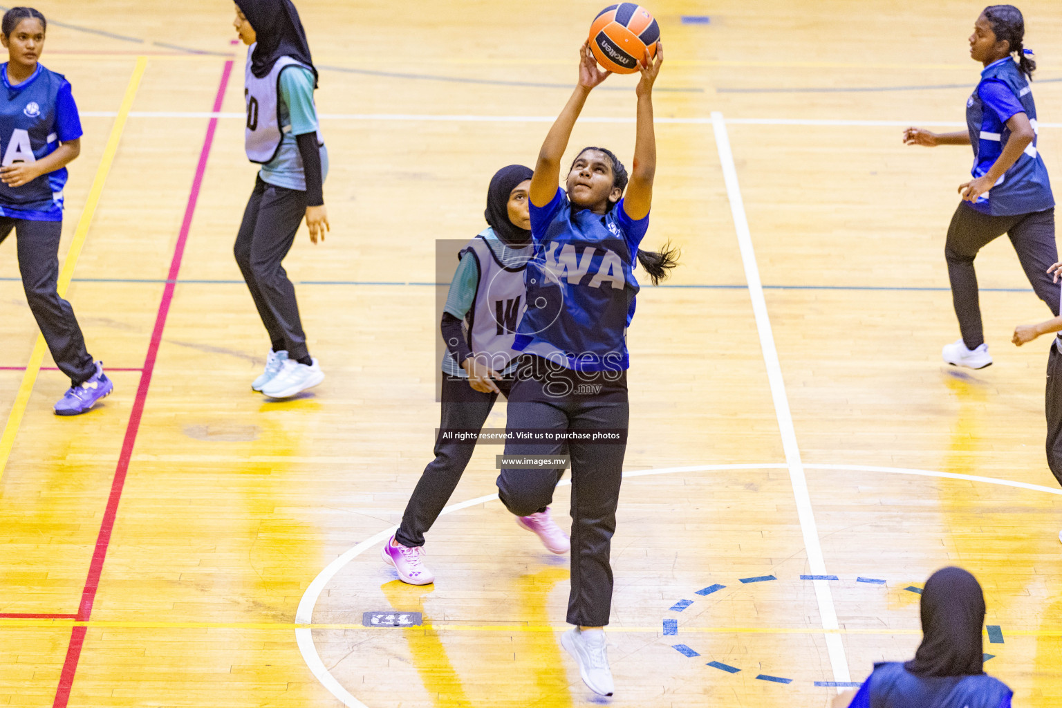 Day5 of 24th Interschool Netball Tournament 2023 was held in Social Center, Male', Maldives on 31st October 2023. Photos: Nausham Waheed / images.mv