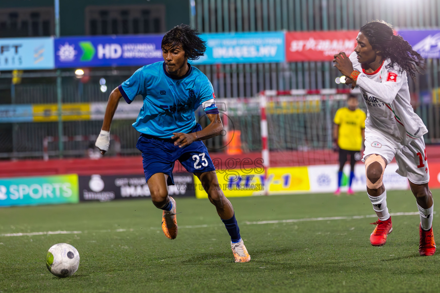 L Maamendhoo vs L Isdhoo in Day 12 of Golden Futsal Challenge 2024 was held on Friday, 26th January 2024, in Hulhumale', Maldives
Photos: Ismail Thoriq / images.mv