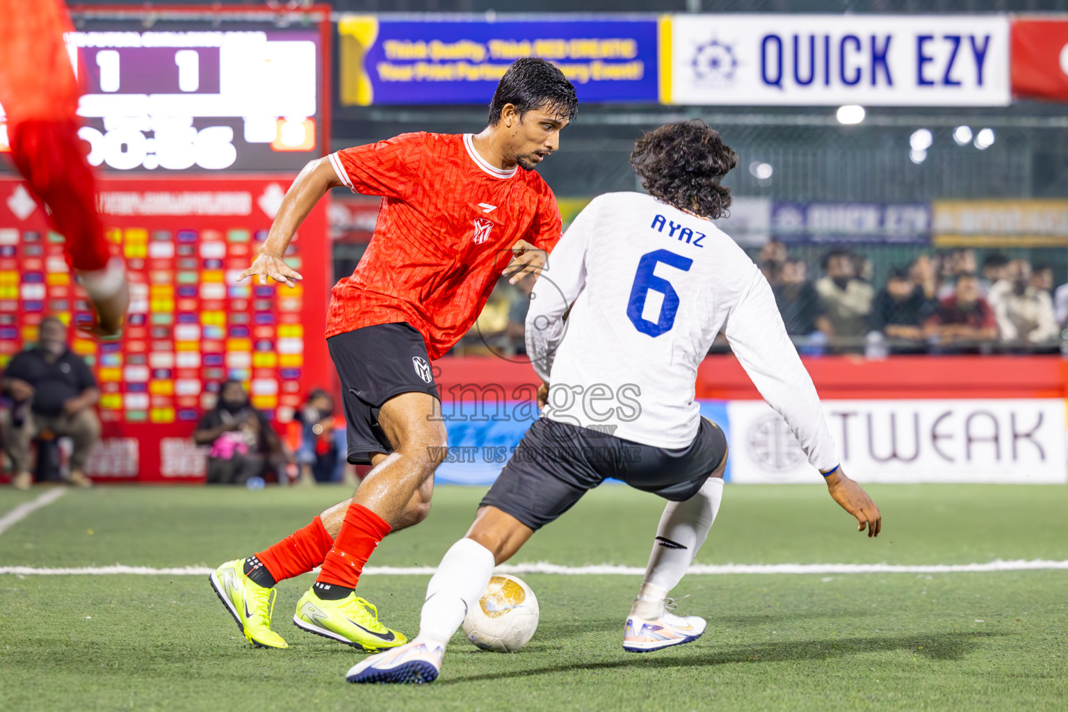 Dh Maaenboodhoo vs Dh Kudahuvadhoo in Dhaalu Atoll Finals in Day 25 of Golden Futsal Challenge 2025 was held on Wednesday , 28th January 2025, in Hulhumale', Maldives. Photos: Ismail Thoriq / images.mv