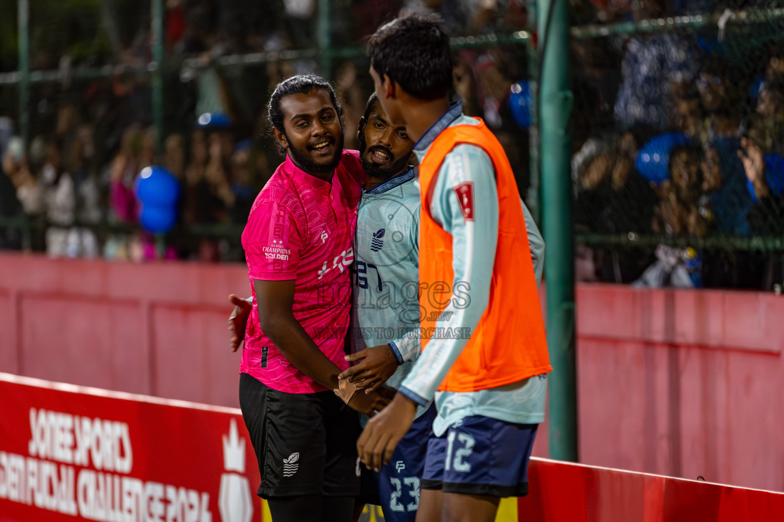 AA. Mathiveri VS ADh. Maamigili in Zone 4 Group Stage Final on Day 38 of Golden Futsal Challenge 2024 which was held on Friday, 23rd February 2024, in Hulhumale', Maldives 
Photos: Hassan Simah/ images.mv