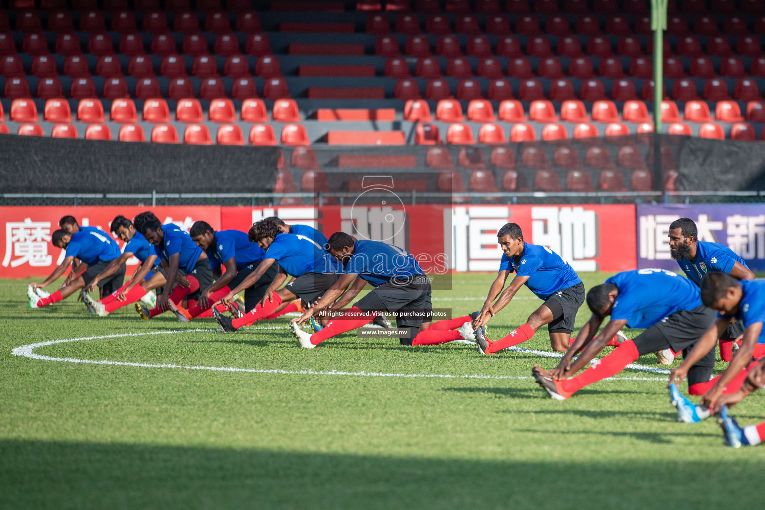 Maldives Practice Session for the FIfa World Cup Qatar 2022 & AFC Asian Cup China 2023 Qualifier match against China on 13th November 2019 in National Football Stadium, Male', Maldives. (Photos: Shuadh Abdul Sattar/images.mv)