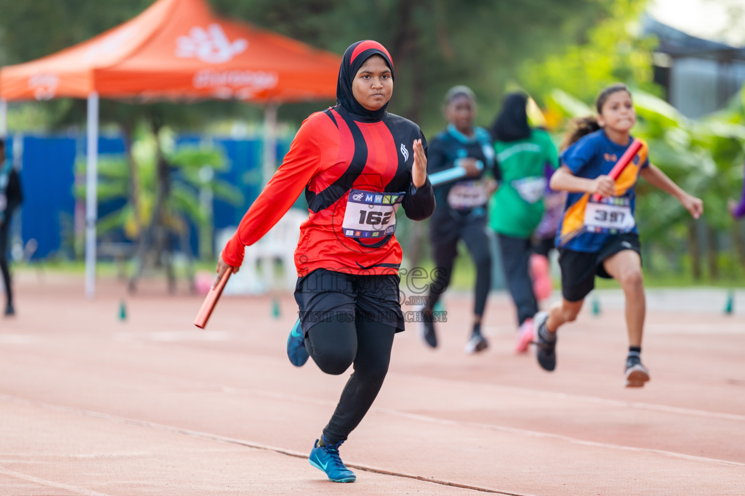 Day 5 of MWSC Interschool Athletics Championships 2024 held in Hulhumale Running Track, Hulhumale, Maldives on Wednesday, 13th November 2024. Photos by: Ismail Thoriq / Images.mv