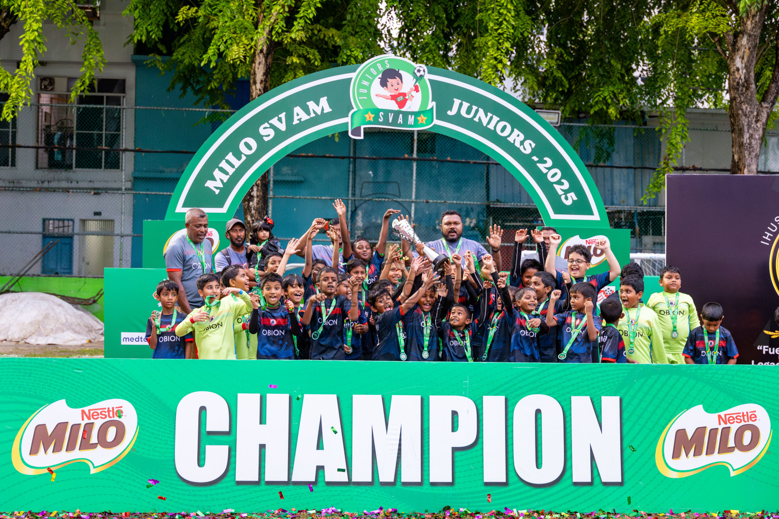 Day 3 of MILO SVAM Juniors 2025 (U-8) was held at Henveiru Stadium in Male', Maldives on Saturday, 28th June 2025. Photos: Ismail Thoriq / images.mv