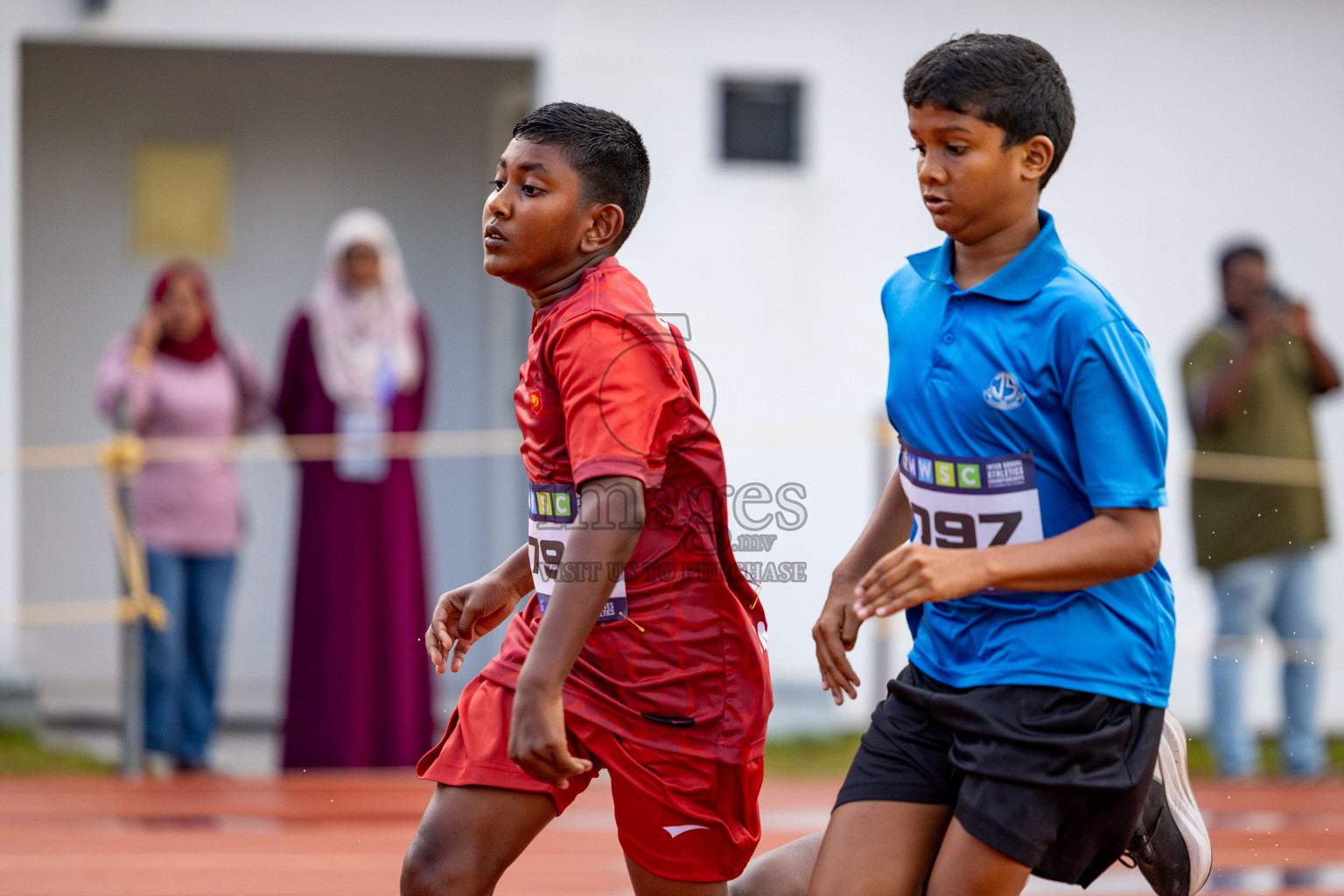 Day 1 of MWSC Interschool Athletics Championships 2024 held in Hulhumale Running Track, Hulhumale, Maldives on Saturday, 9th November 2024. 
Photos by: Ismail Thoriq, Hassan Simah / Images.mv