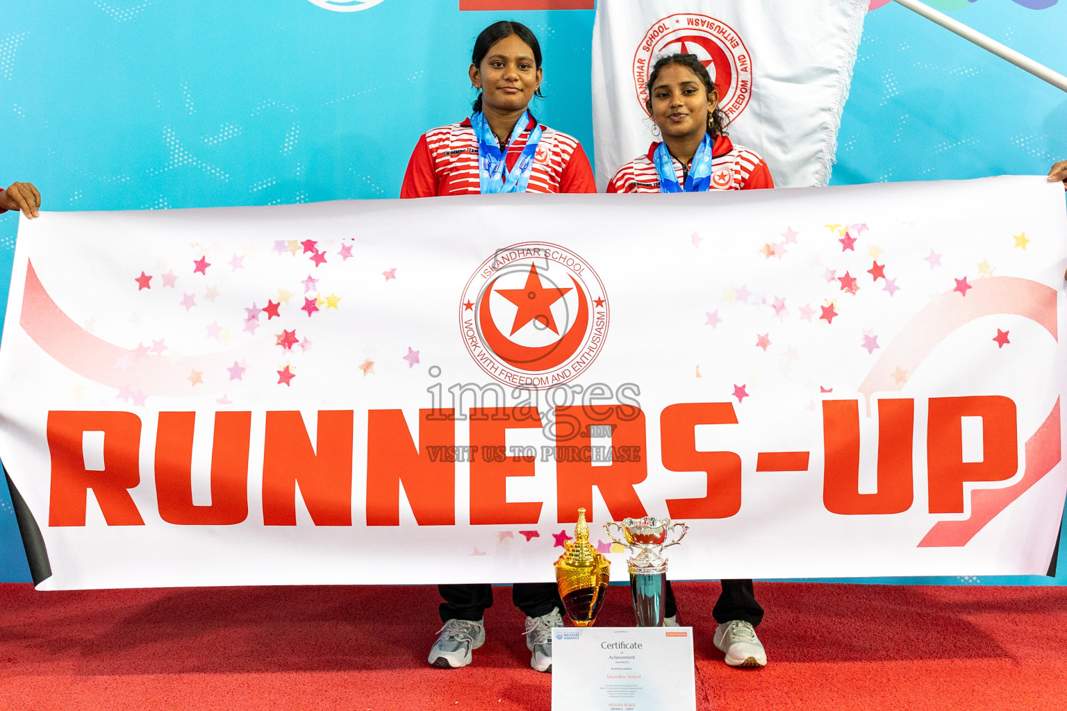 Closing Ceremony of BML 21st Interschool Swimming Competition 2025 .was held in Hulhumale' Swimming Pool, Hulhumale', Maldives on Saturday, 18th October 2025. 
Photos: Hassan Simah / images.mv