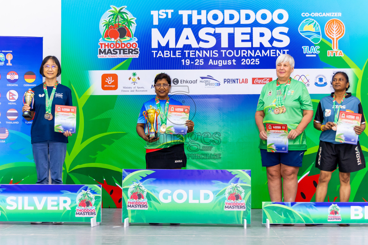 Day 3 of 1st Thoddoo Masters Table Tennis Tournament was held on Saturday, 23rd August 2025 in AA Thoddoo, Maldives. Photos: Nausham Waheed / images.mv