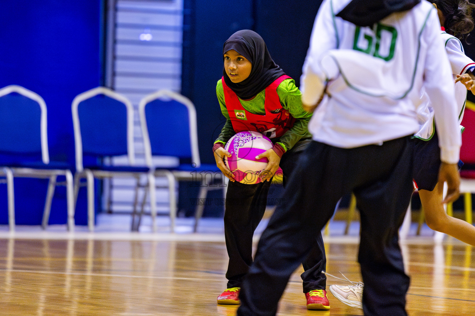 Fiontti Sports Club vs Net Queens in Day 2 of 3rd Junior Championship - Netball association of Maldives, held at Social Center on Monday 20th January 2025 . Photos by Nausham Waheed