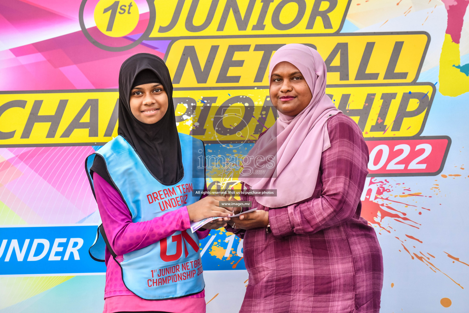 Final of Junior Netball Championship 2022 held in Male', Maldives on 19th March 2022. Photos by Nausham Waheed