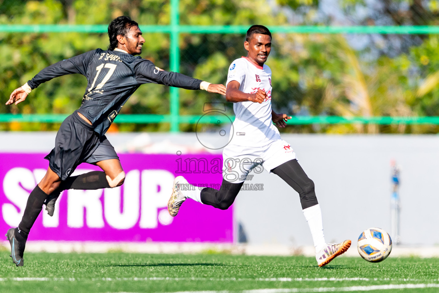 Furious FC vs JT Sports from Manadhoo Council Cup 2024 in N Manadhoo Maldives on Saturday, 24th February 2023. Photos: Nausham Waheed / images.mv