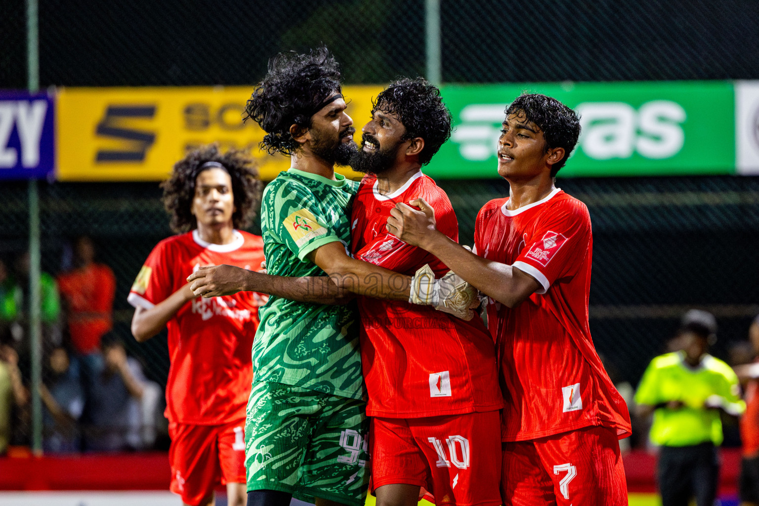 F Dharanboodhoo VS F Nilandhoo in Day 7 of Golden Futsal Challenge 2025 was held on Saturday, 11th January 2025, in Hulhumale', Maldives Photos: Nausham Waheed / images.mv