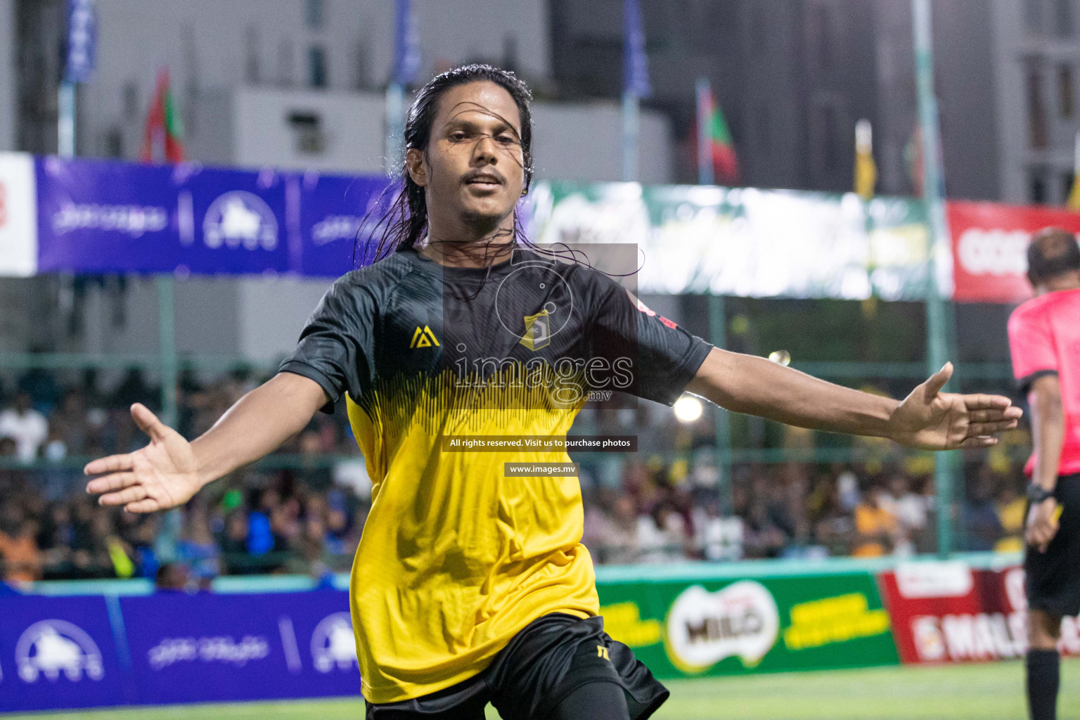 RRC Vs Team Fenaka in the Semi Finals of Club Maldives 2021 held in Hulhumale, Maldives on 15 December 2021. Photos: Shuu Abdul Sattar / images.mv