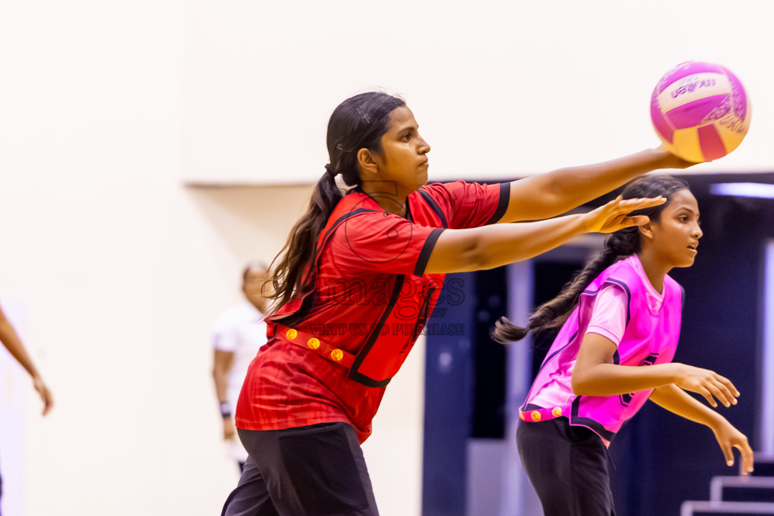 C Matrix vs Xenith SC in Day 7 of 24th Milo Netball Association Championship was held in Social Center at Male', Maldives on Sunday, 7th September 2025. Photos: Nausham Waheed / images.mv