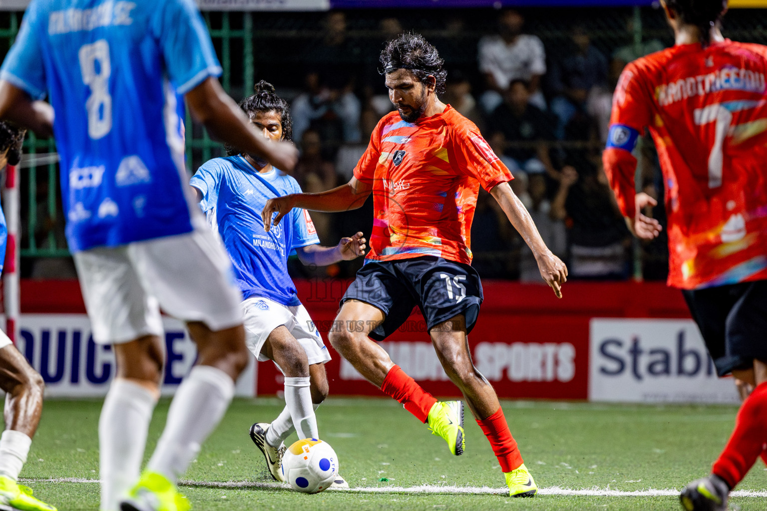Sh Kanditheemu vs Sh Milandhoo in Day 11 of Golden Futsal Challenge 2025 was held on Wednesday, 15th January 2025, in Hulhumale', Maldives Photos: Nausham Waheed / images.mv