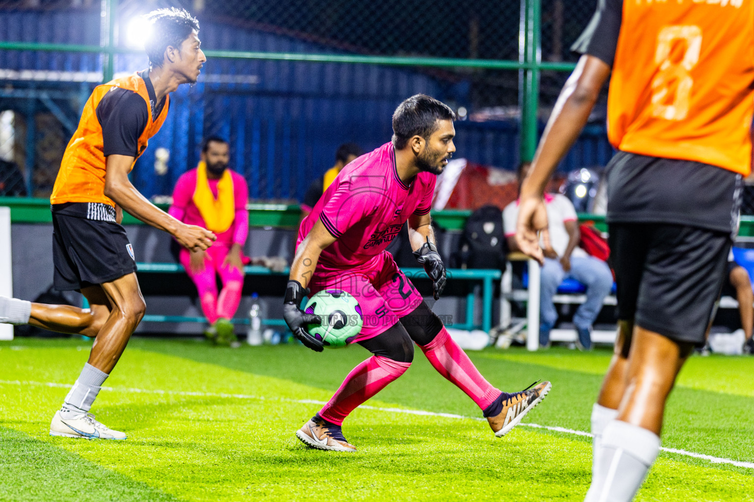 JJ Sports Club vs Club PK in Day 5 of BG Futsal Challenge 2024 was held on Saturday, 16th March 2024, in Male', Maldives Photos: Nausham Waheed / images.mv