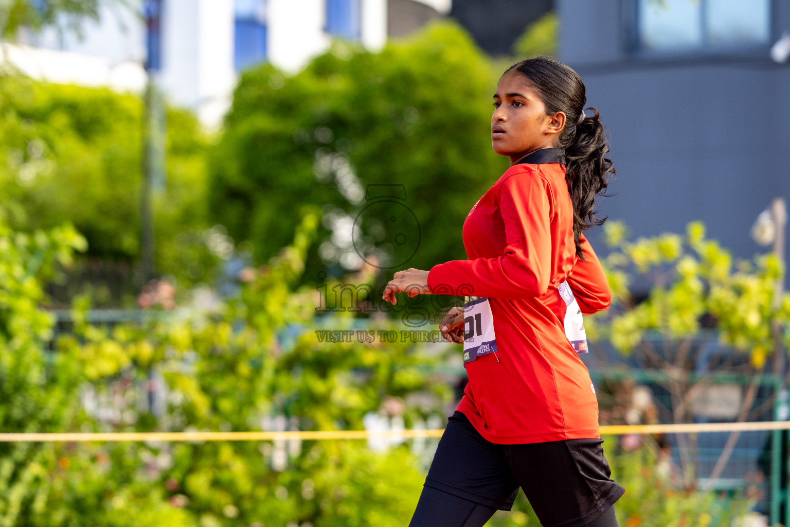 Day 2 of MWSC Interschool Athletics Championships 2024 held in Hulhumale Running Track, Hulhumale, Maldives on Sunday, 10th November 2024. 
Photos by: Hassan Simah / Images.mv