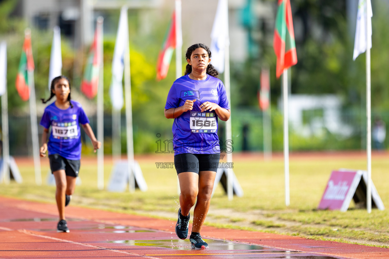 Day 1 of MWSC Interschool Athletics Championships 2024 held in Hulhumale Running Track, Hulhumale, Maldives on Saturday, 9th November 2024. 
Photos by: Ismail Thoriq / images.mv