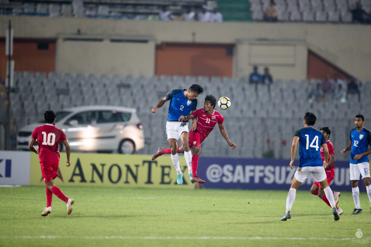 India vs Maldives in SAFF Suzuki Cup 2018 Finals in Dhaka, Bangladesh, Saturday, September 15, 2018. (Images.mv Photo/Hussain Sinan)