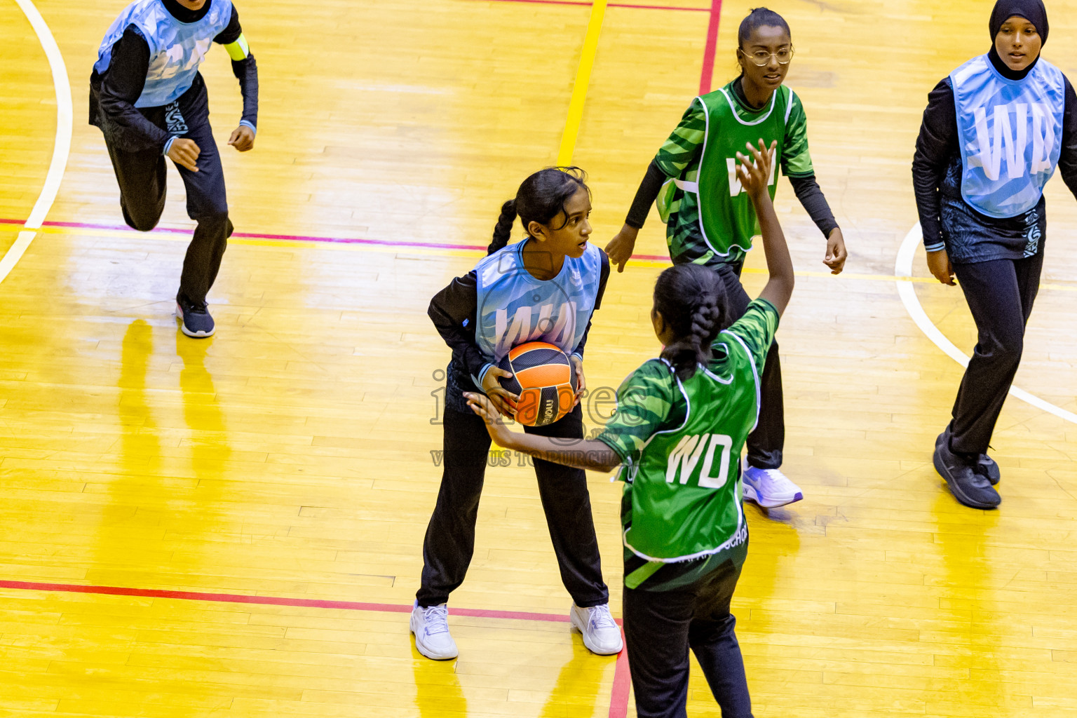 Day 6 of 25th Inter-School Netball Tournament was held in Social Center at Male', Maldives on Thursday, 15th August 2024. Photos: Nausham Waheed / images.mv