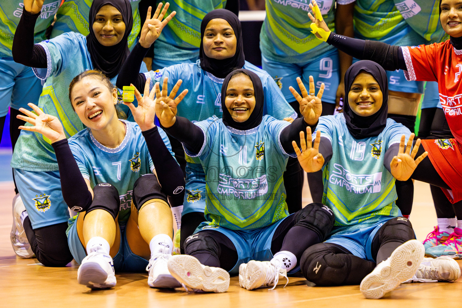 Police Club vs Club Wamco in the Final of Women's Division of National Volleyball Championship 2025 held in Male', Maldives on Sunday, 4th May 2025 at Social Center Indoor Hall Photos By: Nausham Waheed / images.mv