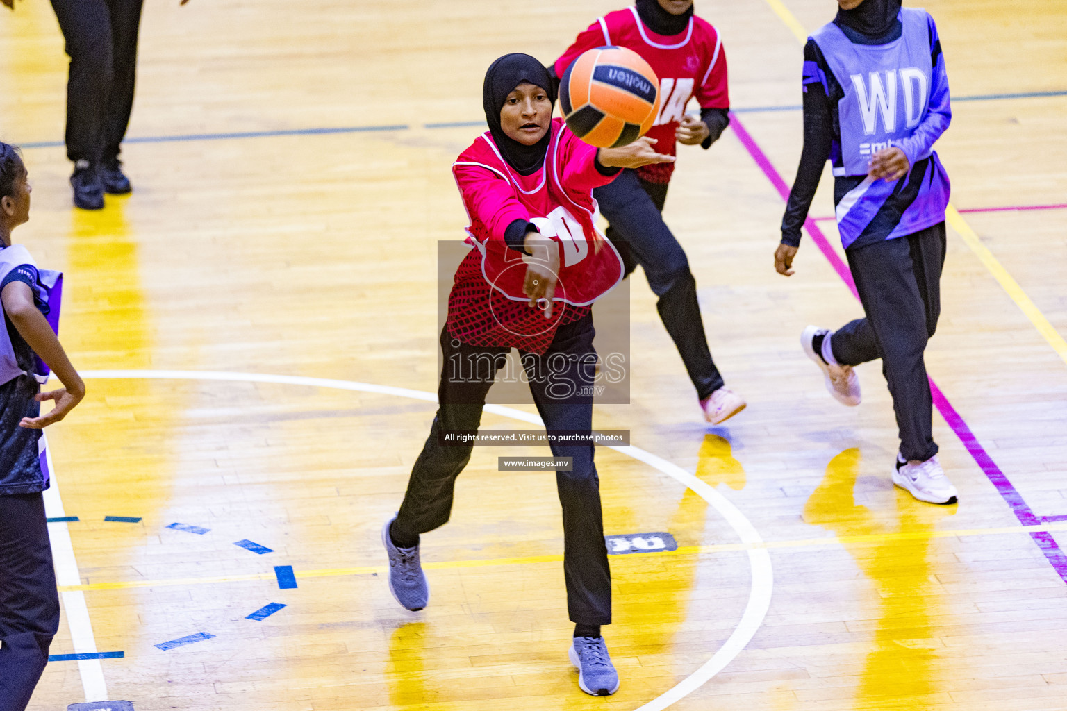 Day2 of 24th Interschool Netball Tournament 2023 was held in Social Center, Male', Maldives on 28th October 2023. Photos: Nausham Waheed / images.mv