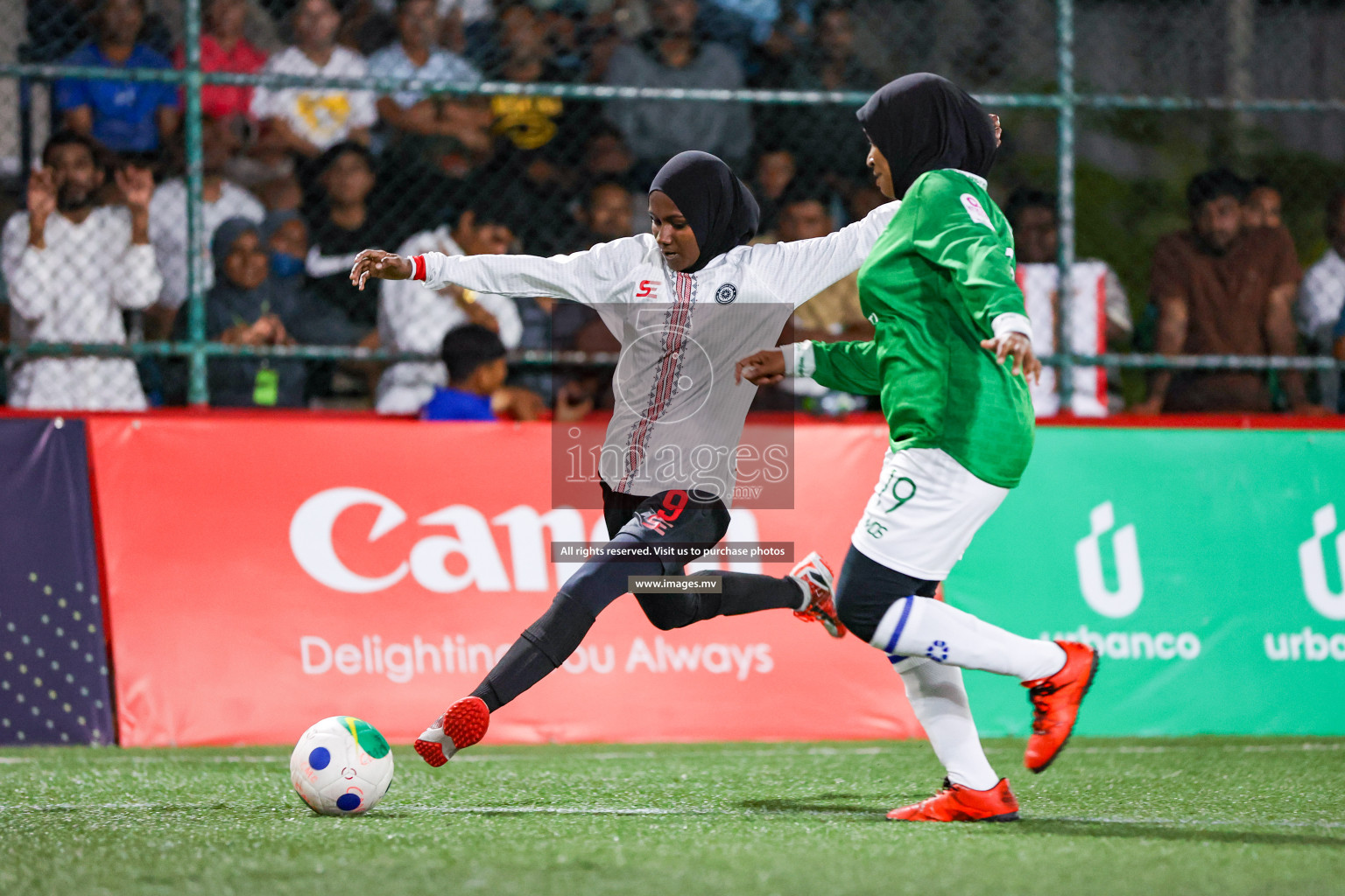 Hulhumale Hospital vs Prison RC in 18/30 Futsal Fiesta Classic 2023 held in Hulhumale, Maldives, on Monday, 17th July 2023 Photos: Nausham Waheed / images.mv