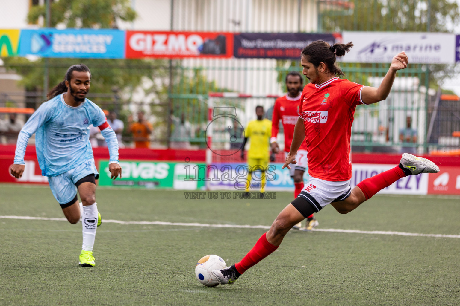 ADh Kunburudhoo VS ADh Dhangethi in Day 6 of Golden Futsal Challenge 2025 on Friday, 6th January 2025, in Hulhumale', Maldives 
Photos: Hassan Simah / images.mv