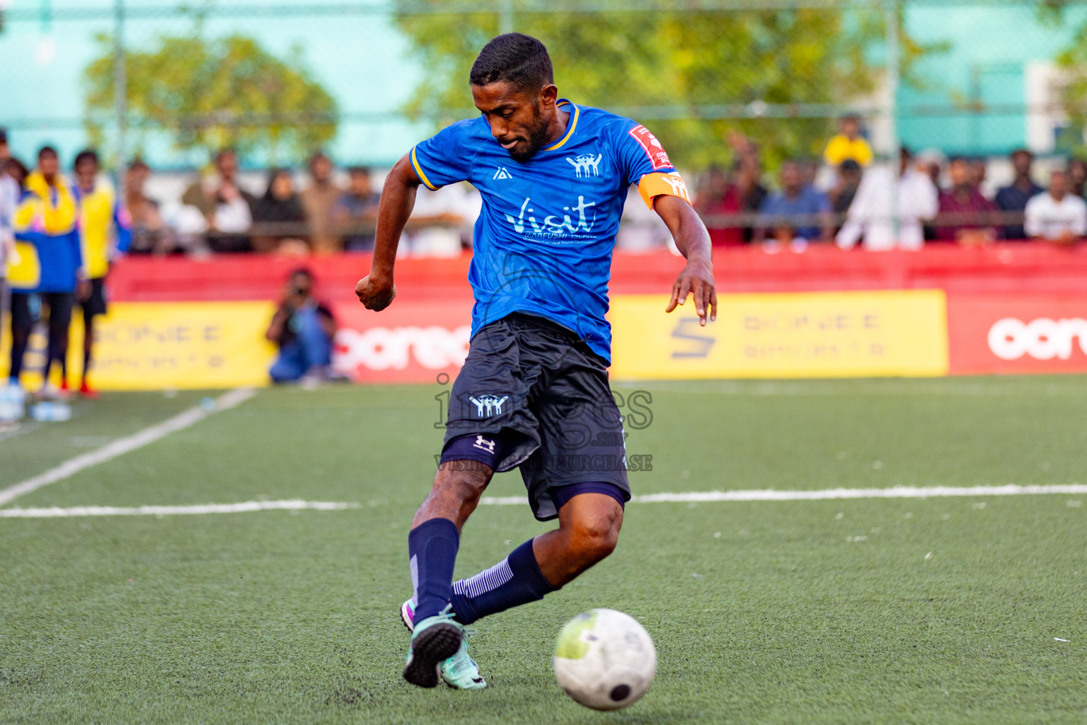 K. Maafushi vs K. Guraidhoo in Day 19 of Golden Futsal Challenge 2024 was held on Friday, 2nd February 2024 in Hulhumale', Maldives 
Photos: Hassan Simah / images.mv