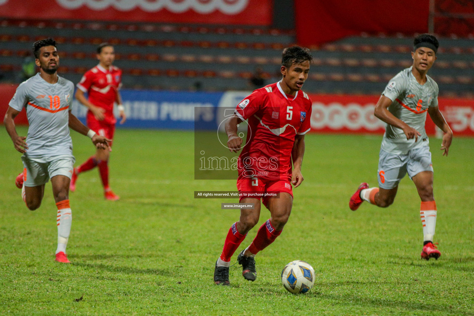 India vs Nepal in SAFF Championship 2021 held on 10th October 2021 in Galolhu National Stadium, Male', Maldives