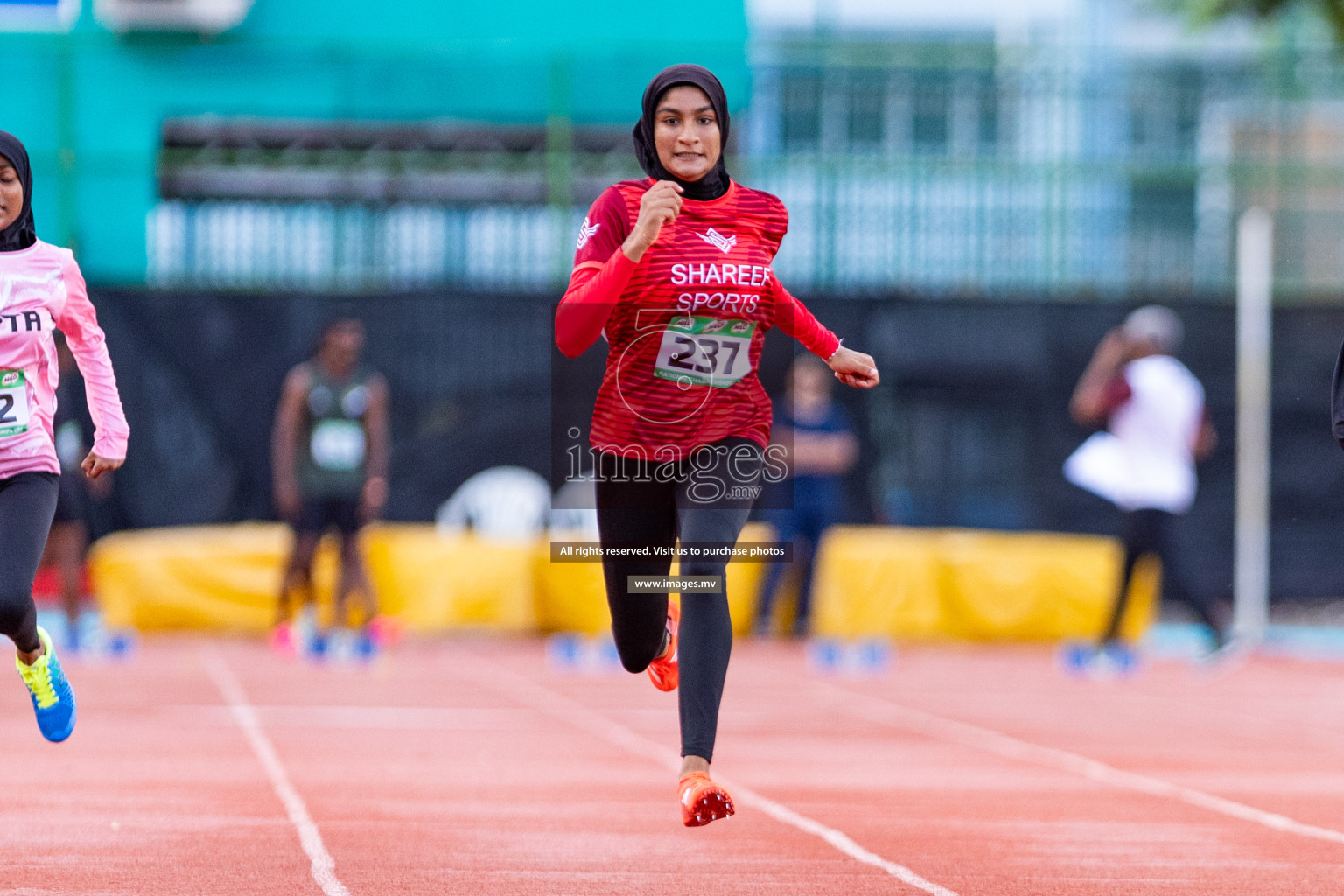 Day 1 of National Athletics Championship 2023 was held in Ekuveni Track at Male', Maldives on Thursday 23rd November 2023. Photos: Nausham Waheed / images.mv