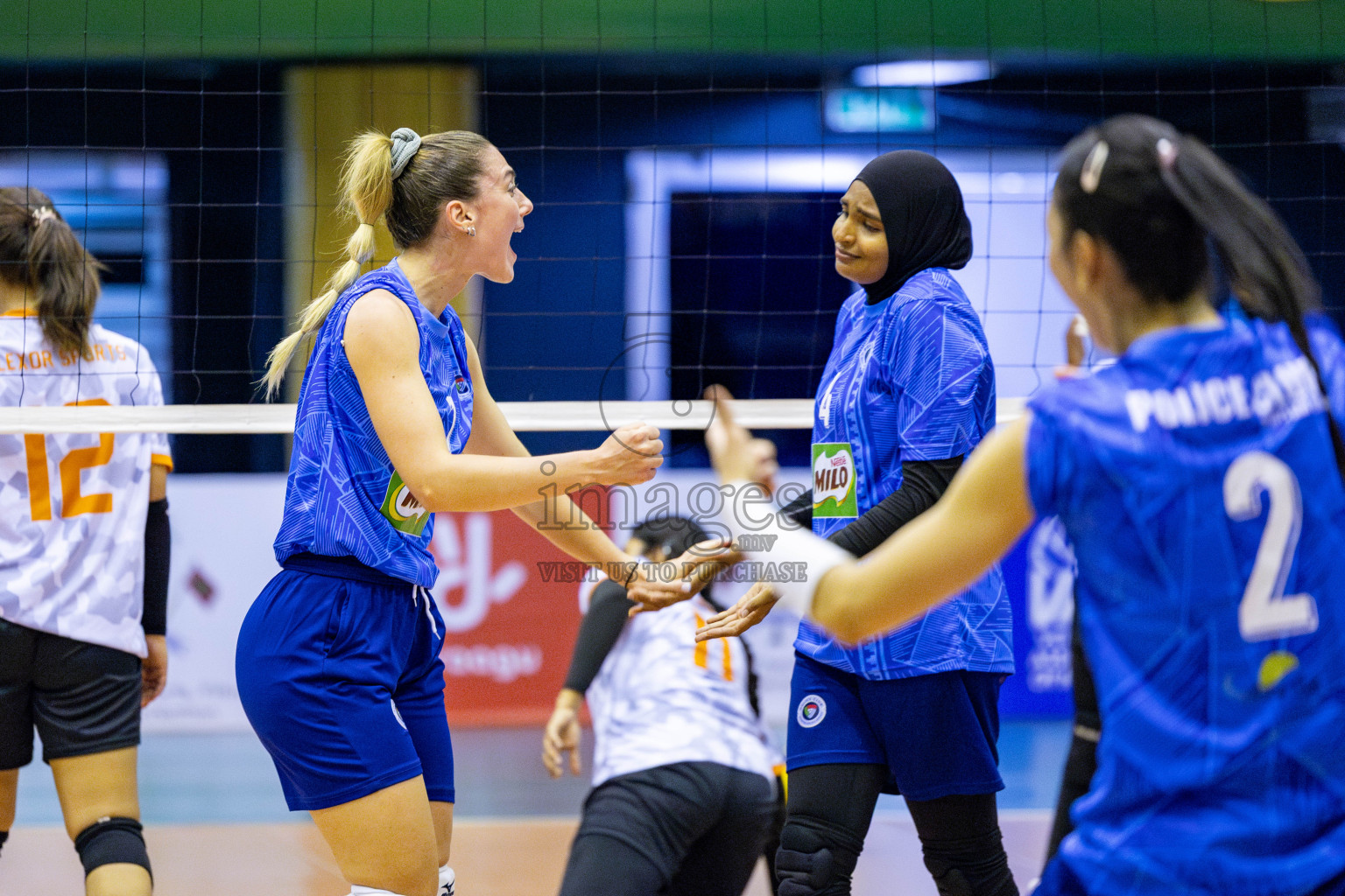 Police Club vs Flexor Sports Club in Day 1 of National Volleyball League 2025 - Women's Division held in Male', Maldives on Saturday, 19th April 2025 at Social Center Indoor Hall Photos 
By: Hassan Simah / images.mv