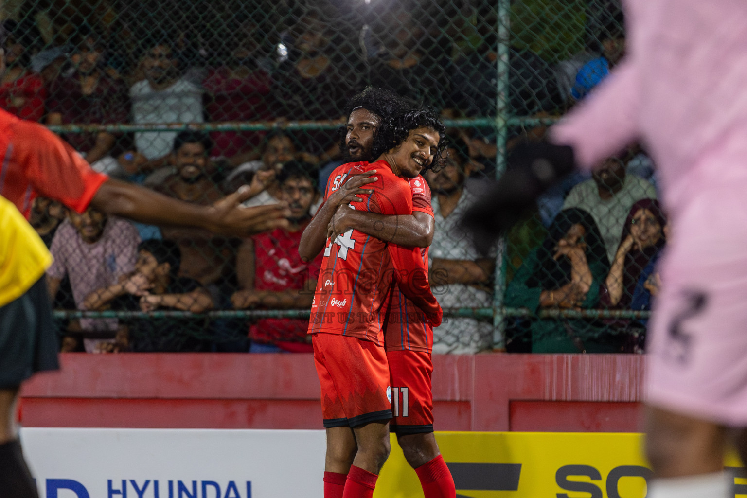 N Velidhoo vs N Maafaru in Day 18 of Golden Futsal Challenge 2024 was held on Thursday, 1st February 2024, in Hulhumale', Maldives Photos: Mohamed Mahfooz Moosa, / images.mv