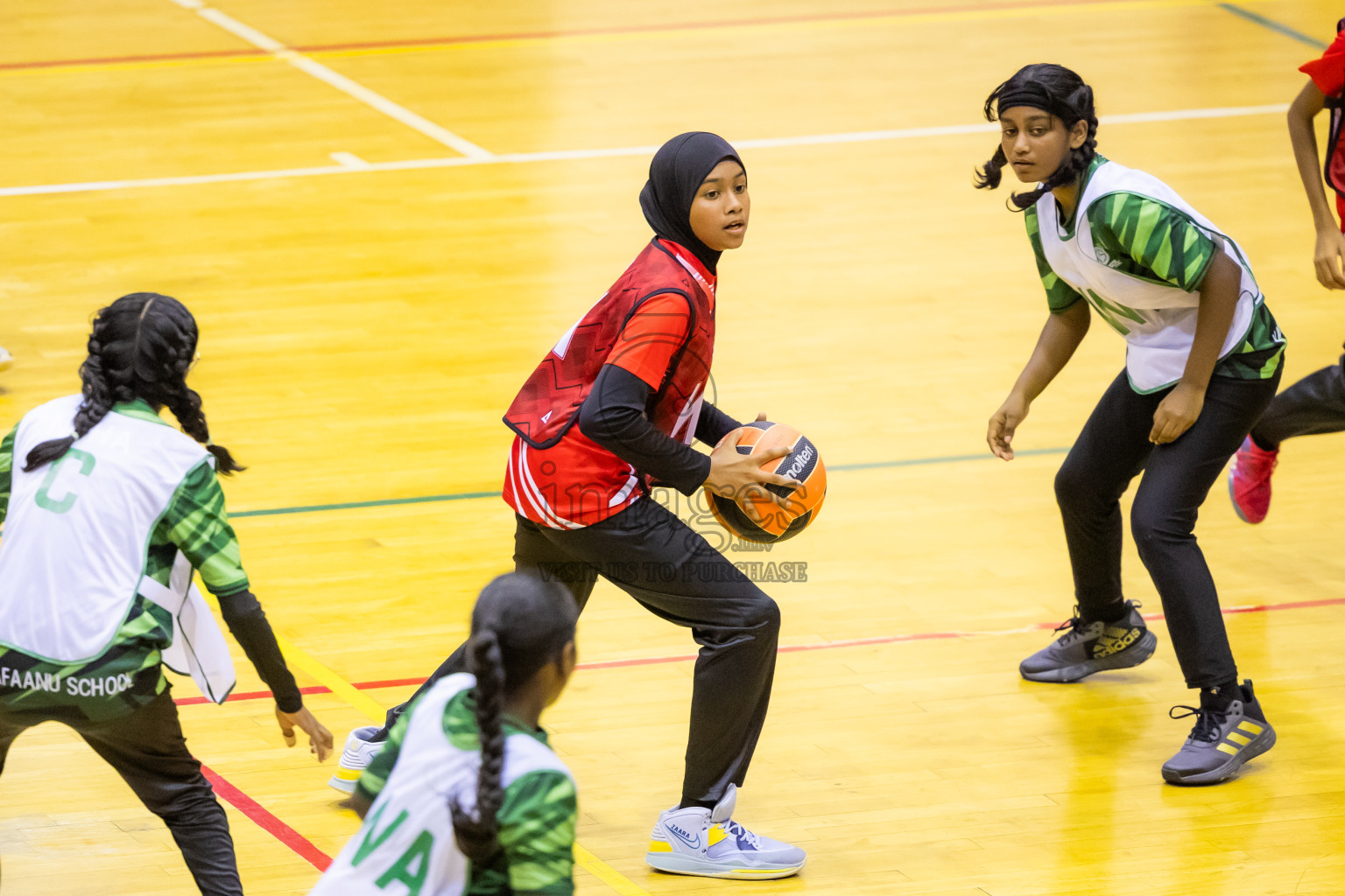 Day 14 of 25th Inter-School Netball Tournament was held in Social Center at Male', Maldives on Sunday, 25th August 2024. Photos: Hasni / images.mv