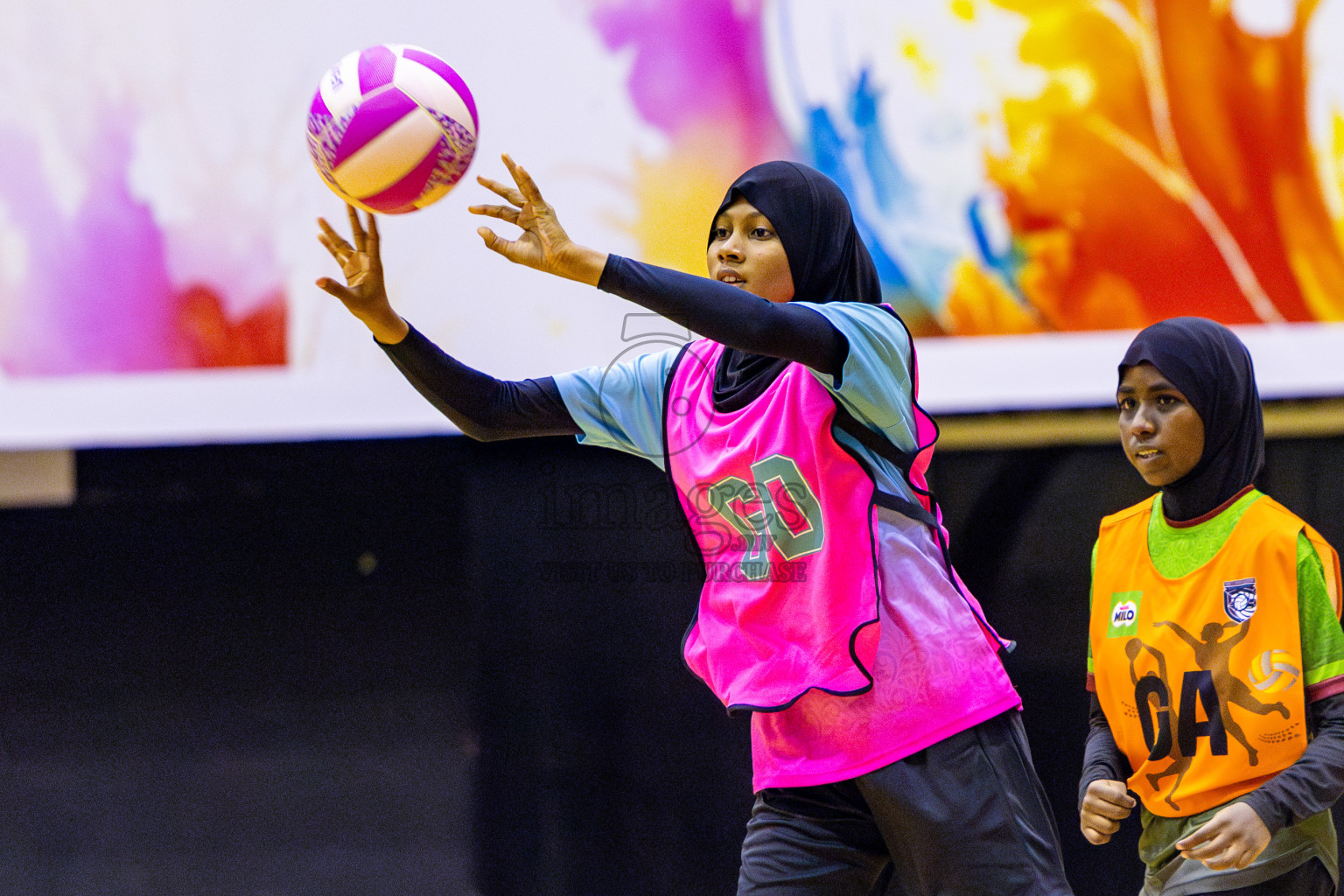 Fiontti A Team vs Young Netters A in Day 2 of 3rd Junior Championship - Netball association of Maldives, held at Social Center on Monday 20th January 2025 . Photos by Nausham Waheed