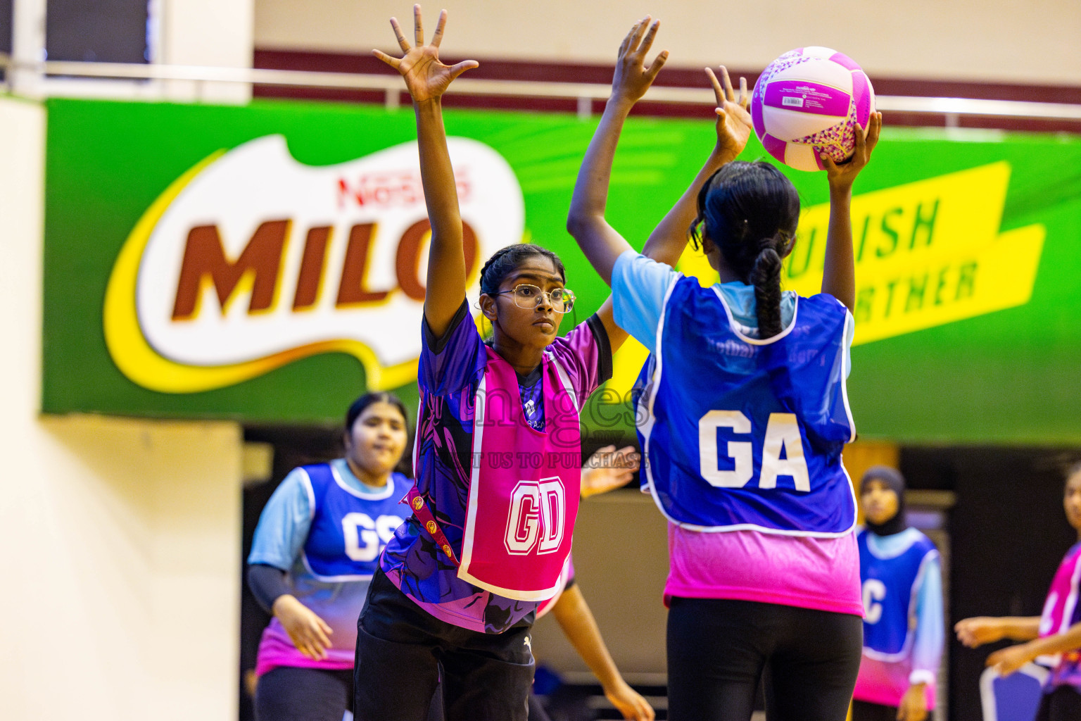 MV Netters Acadamy vs N Sports Academy in Day 2 of 3rd Junior Championship - Netball association of Maldives, held at Social Center on Monday 20th January 2025 . Photos by Nausham Waheed