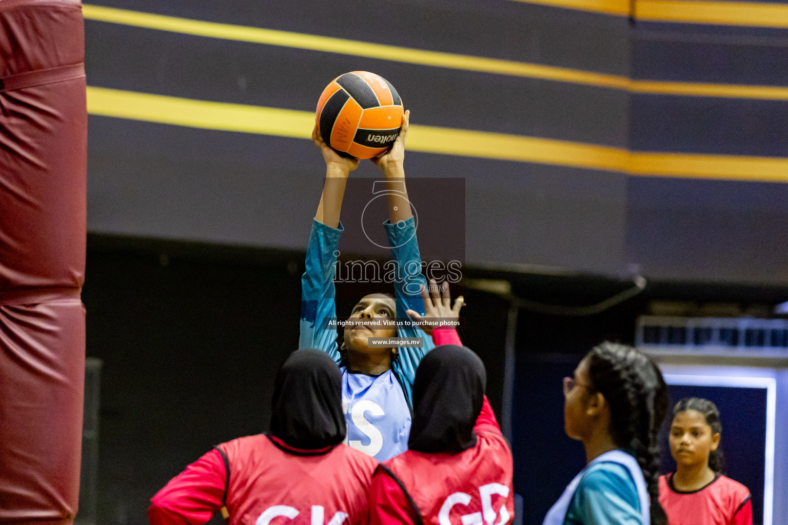 Day 8 of 24th Interschool Netball Tournament 2023 was held in Social Center, Male', Maldives on 3rd November 2023. Photos: Hassan Simah, Nausham Waheed / images.mv