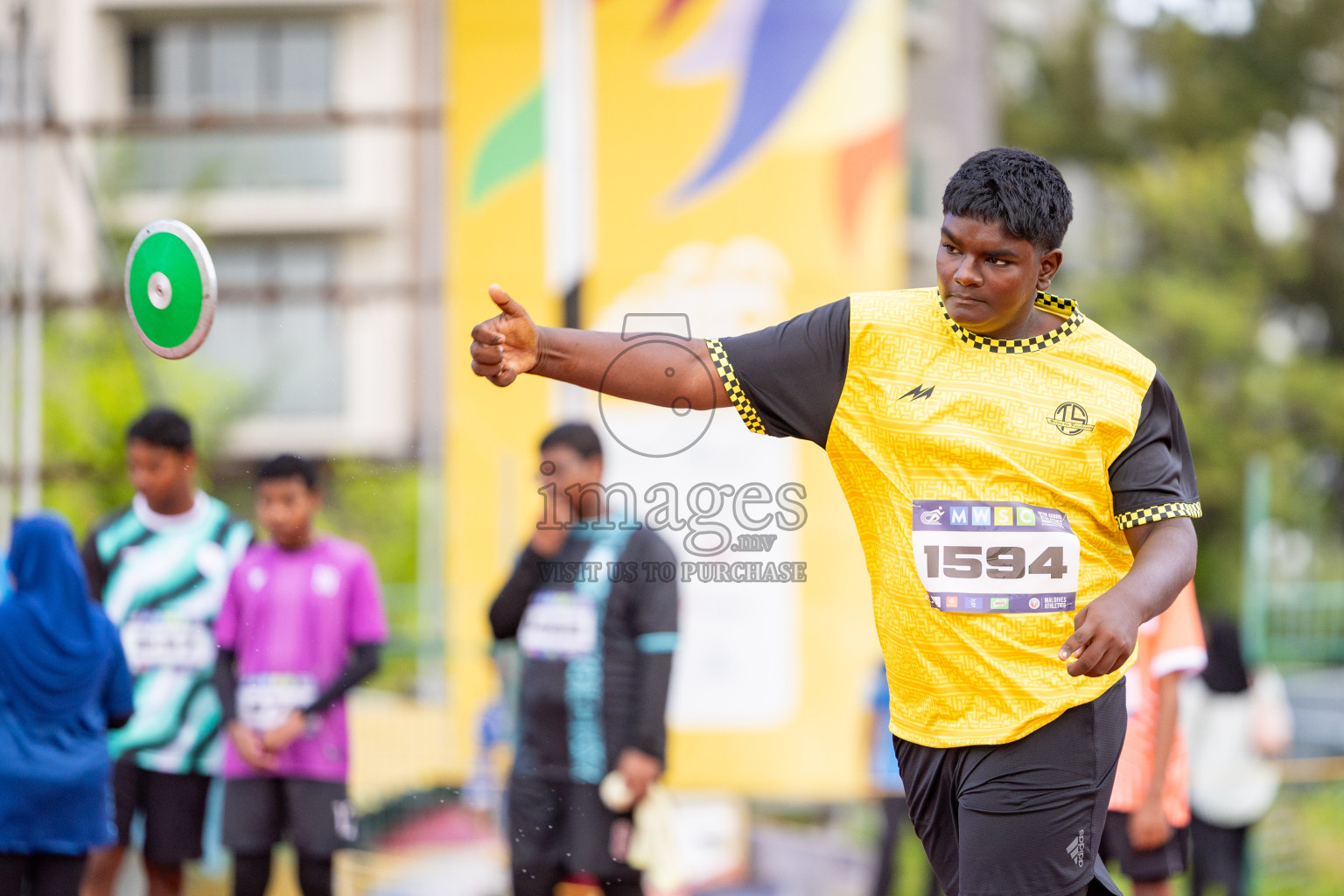 Day 1 of MWSC Interschool Athletics Championships 2024 held in Hulhumale Running Track, Hulhumale, Maldives on Saturday, 9th November 2024. 
Photos by: Ismail Thoriq, Hassan Simah / Images.mv