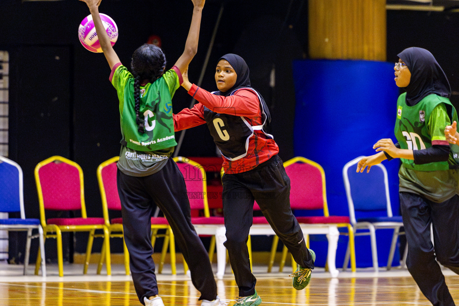 AIS Netball Academy vs Fiontti Sports Academy in Day 2 of 3rd Junior Championship - Netball association of Maldives, held at Social Center on Monday 20th January 2025 . Photos by Nausham Waheed