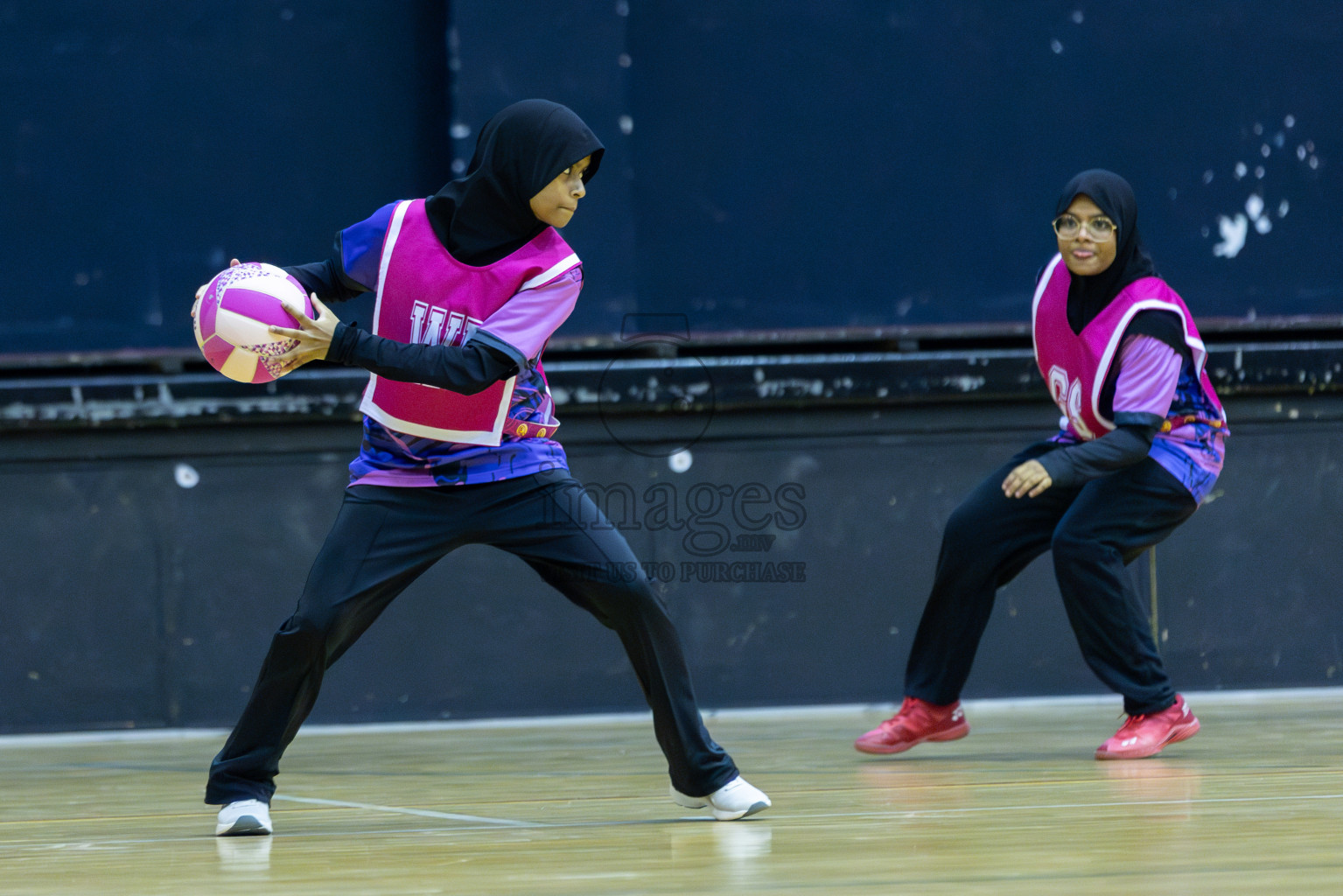 N Sports Academy  B vs AIS Netball Academy in Day 1 of 3rd Junior Championship - Netball association of Maldives, held at Social Center on 19th January 2025 . Photos by Shuu Abdul Sattar
