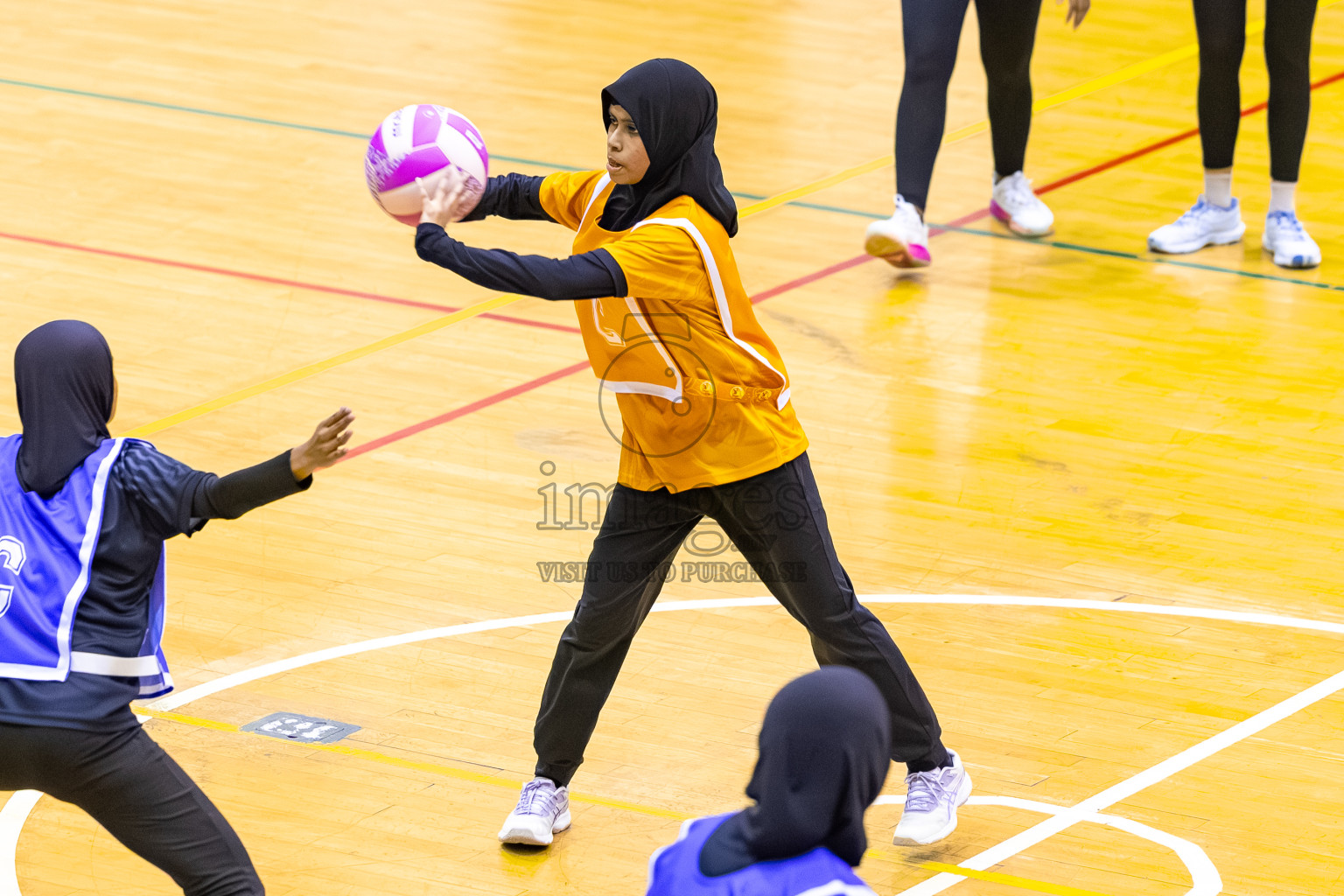 SC Shining Star vs Youth United SC in Day 9 of 24th Milo Netball Association Championship was held in Social Center at Male', Maldives on Tuesday, 9th September 2025. Photos: Mohamed Mahfooz Moosa / images.mv