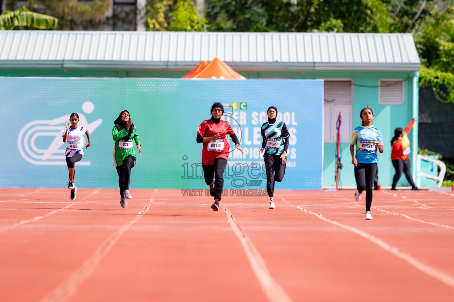 Day 3 of MWSC Interschool Athletics Championships 2024 held in Hulhumale Running Track, Hulhumale, Maldives on Monday, 11th November 2024. 
Photos by: Hassan Simah / Images.mv