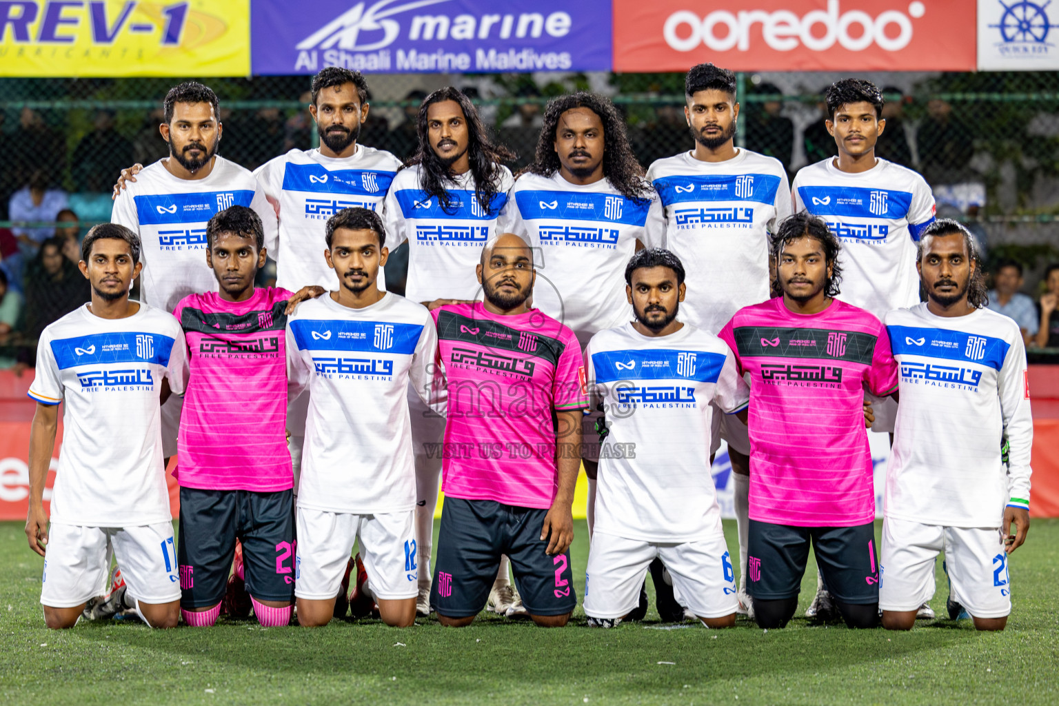 S. Hithadhoo VS ADh. Maamigili in Round of 16 on Day 40 of Golden Futsal Challenge 2024 which was held on Tuesday, 27th February 2024, in Hulhumale', Maldives Photos: Hassan Simah / images.mv