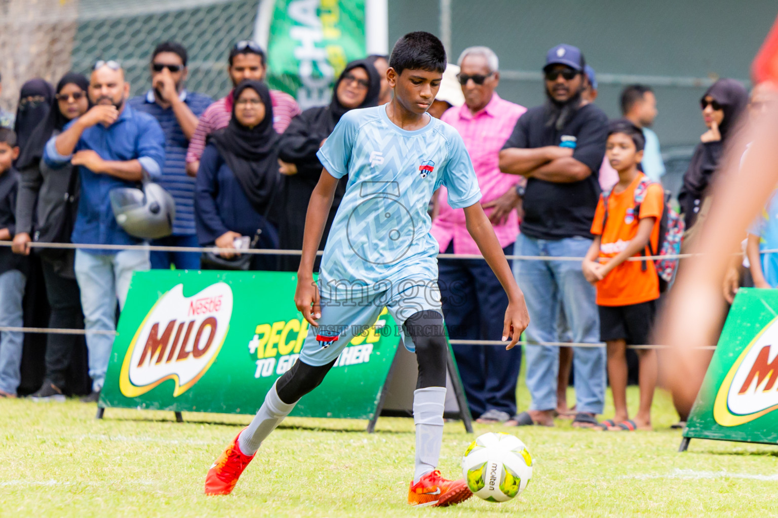 Day 1 of MILO Academy Championship 2025 (U-12) was held at Henveiru Stadium in Male', Maldives on Thursday, 1st May 2025. Photos: Nausham Waheed / images.mv