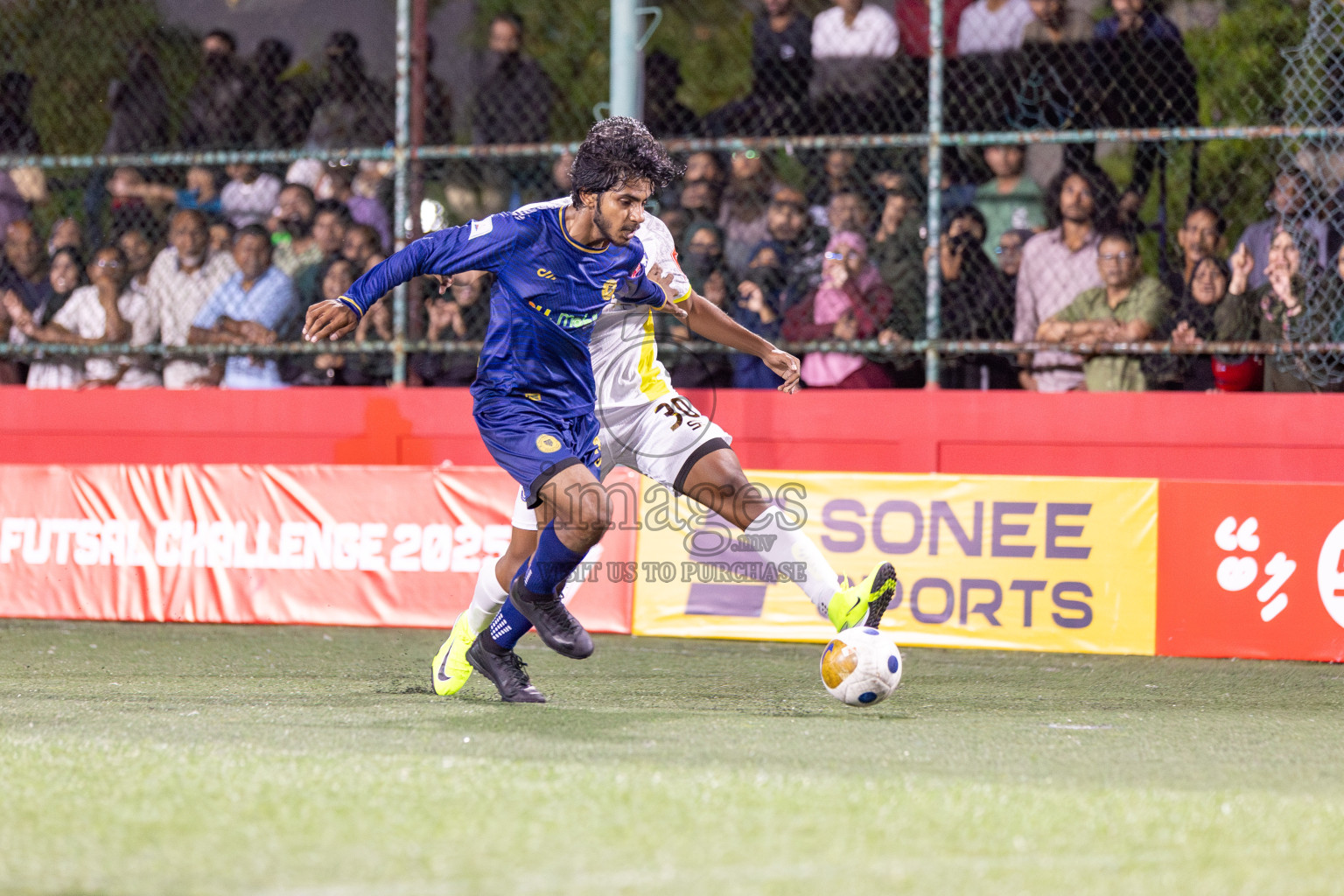 HA Baarah vs HA Maarandhoo in Day 5 of Golden Futsal Challenge 2025 on Thursday, 9th January 2025, in Hulhumale', Maldives 
Photos: Hassan Simah / images.mv