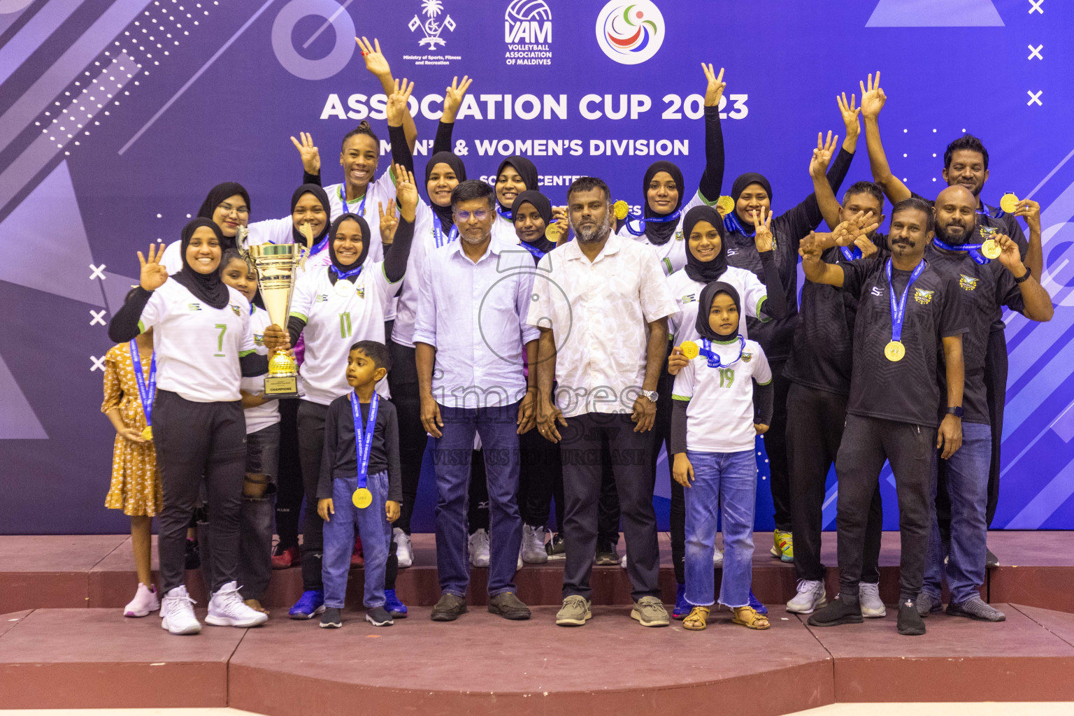 Final of Women's Division of Volleyball Association Cup 2023 held in Male', Maldives on Monday, 25th December 2023 at Social Center Indoor Hall Photos By: Nausham Waheed /images.mv