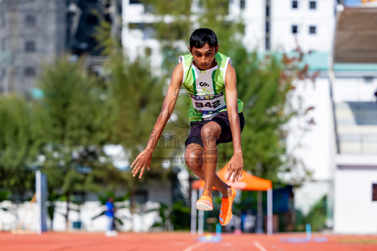 Day 4 of MWSC Interschool Athletics Championships 2024 held in Hulhumale Running Track, Hulhumale, Maldives on Tuesday, 12th November 2024. Photos by: Nausham Waheed / Images.mv