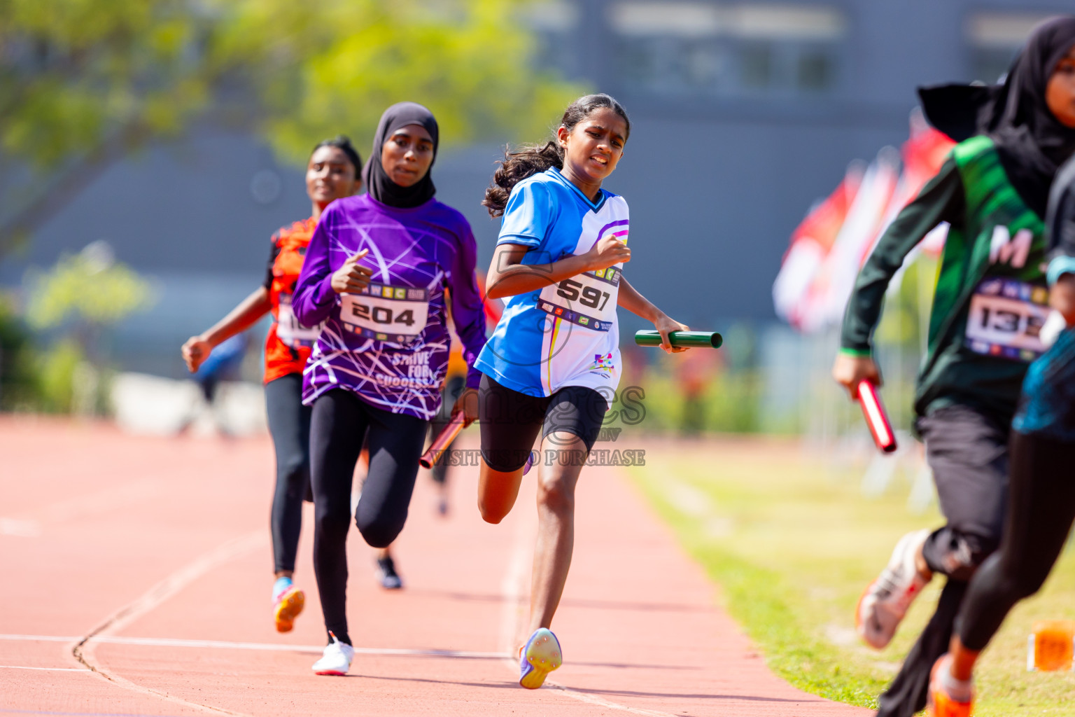 Day 6 of MWSC Interschool Athletics Championships 2024 held in Hulhumale Running Track, Hulhumale, Maldives on Thursday, 14th November 2024. Photos by: Nausham Waheed / Images.mv