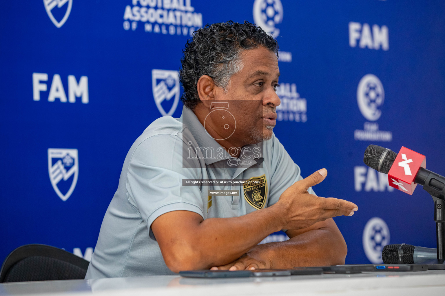 Charity Shield 2023 Pre Match Press Conference held in National Football Stadium, Male', Maldives Photos: Nausham Waheed / Images.mv