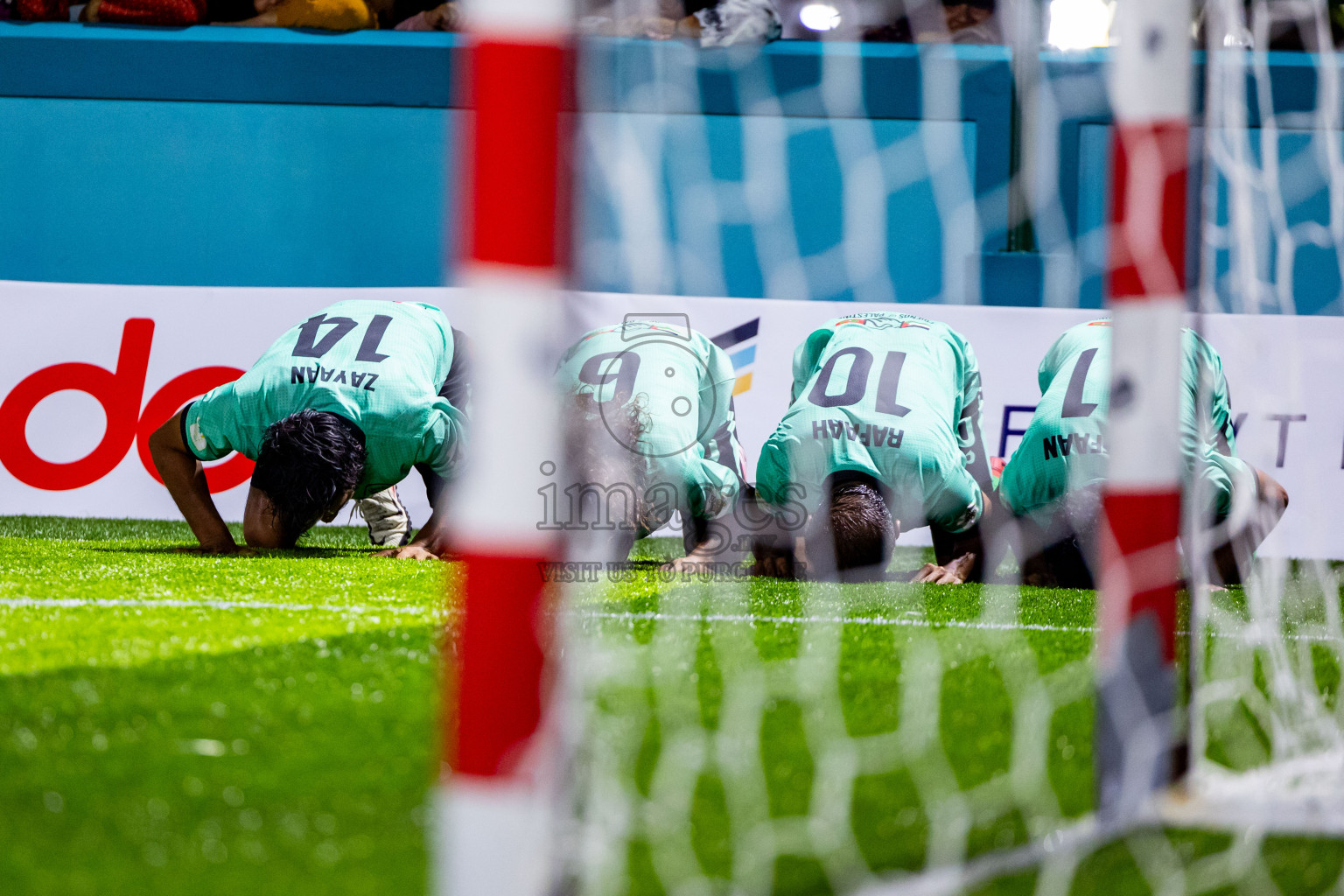 Raiymandhoo FC vs Naalaafushi YC in Day 2 of Laamehi Dhiggaru Ekuveri Futsal Challenge 2024 was held on Saturday, 27th July 2024, at Dhiggaru Futsal Ground, Dhiggaru, Maldives Photos: Nausham Waheed / images.mv